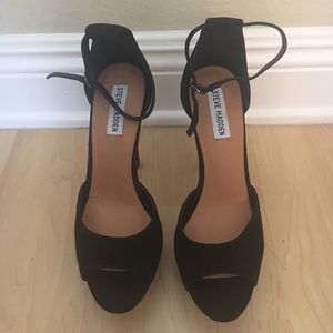 Steve Madden Black Open Toe Stillettos